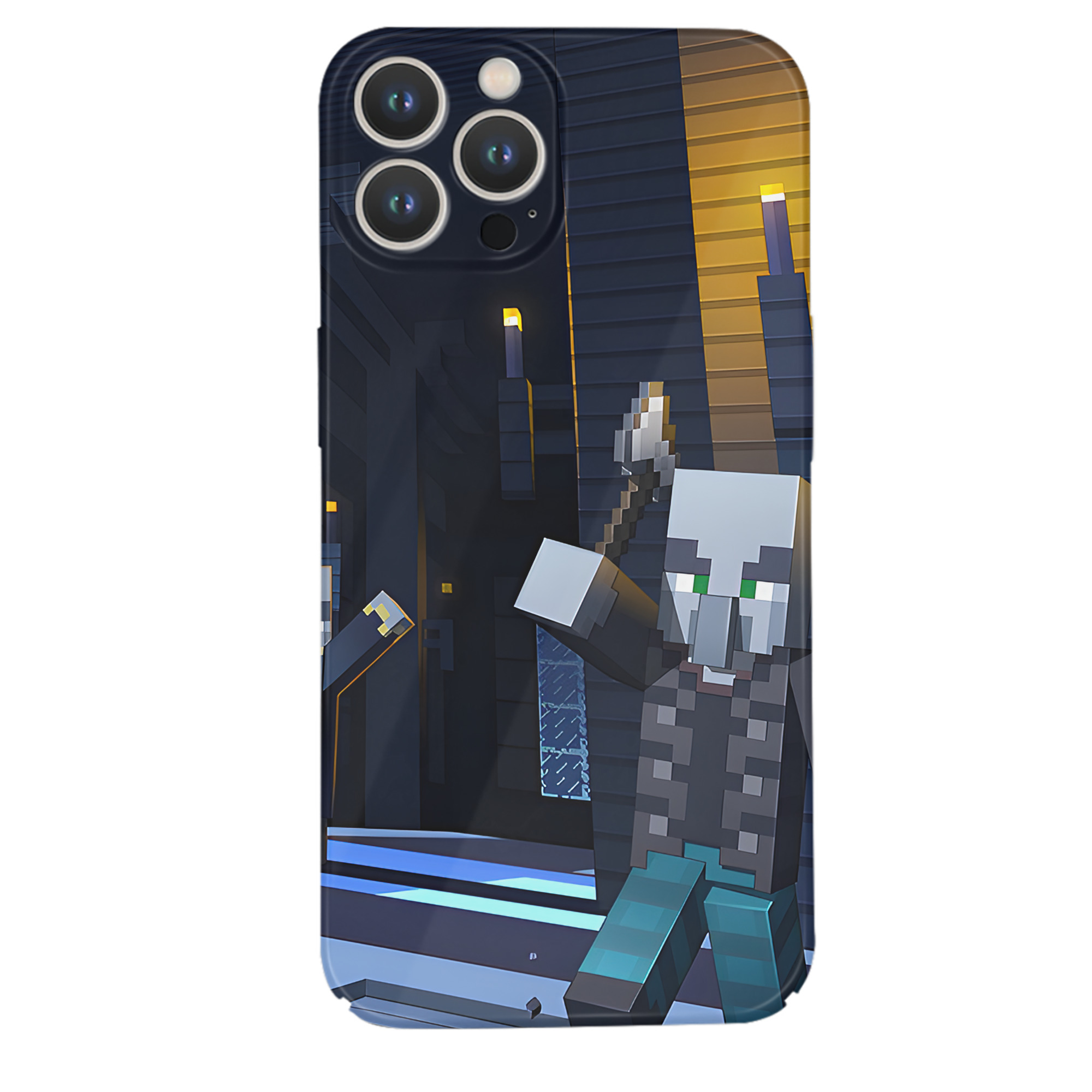 （画像用） マインクラフト ブロックの世界 Minecraft MC Block world 【iPhone 14シリーズ対応】ハードケース